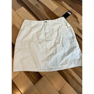 DKNY WOMEN'S CARGO 100% COTTON SKIRT SIZE 8 BEIGE NWT